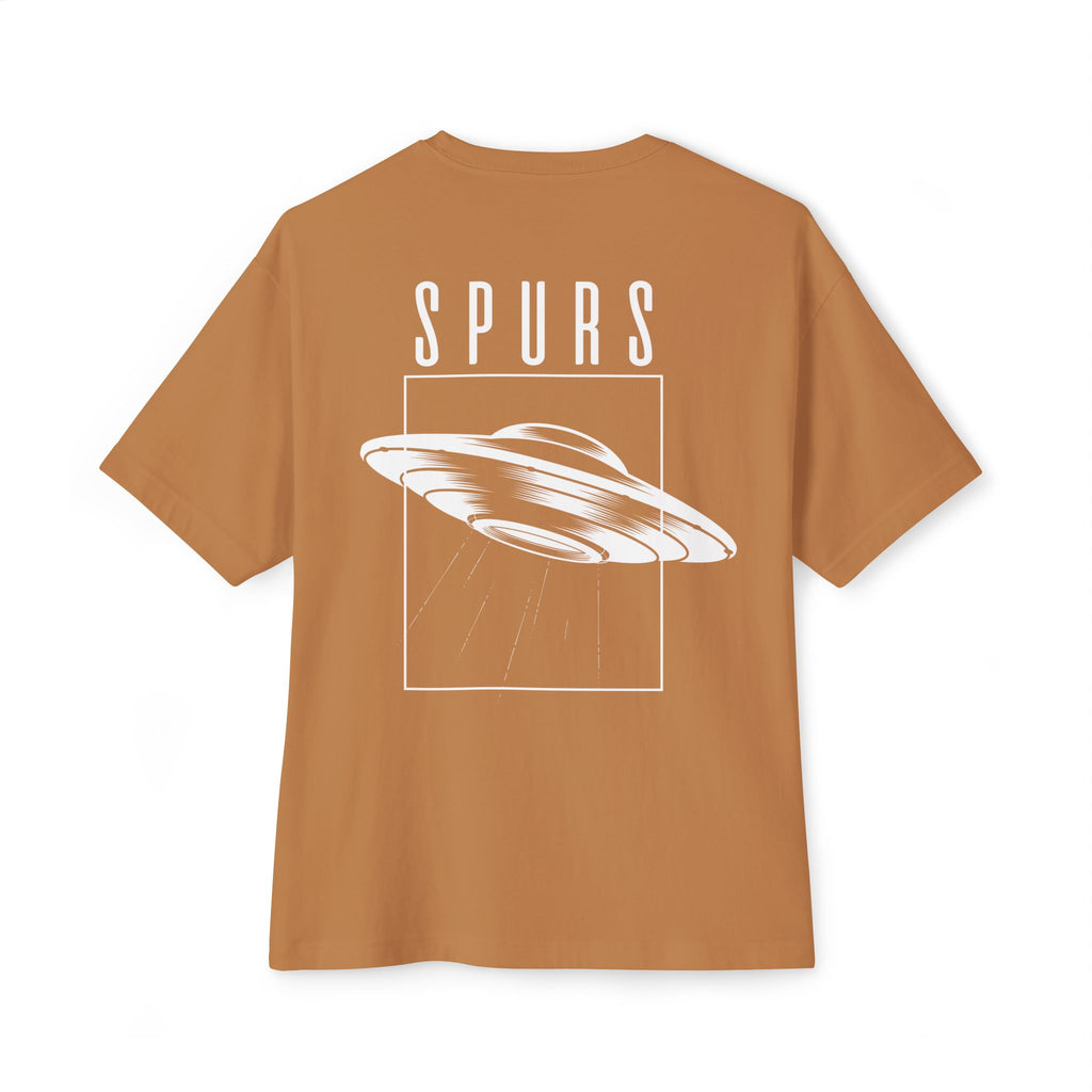 UFO Spurs Graphic Tee — Oversized Boxy Alien Sign T-Shirt