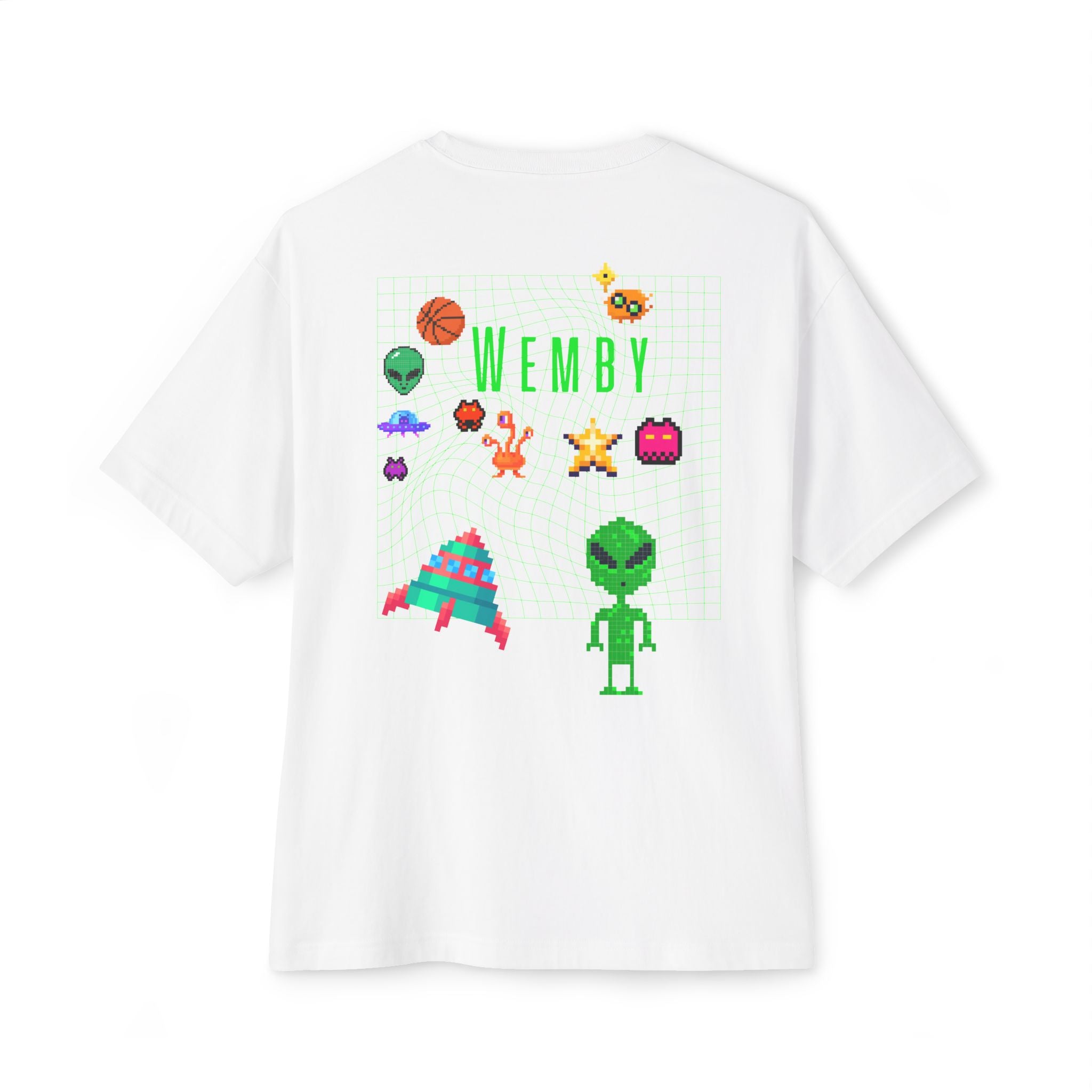 SPURS Alien Pixel Art Tee — Retro 8‑Bit UFO & Alien Graphic T‑Shirt