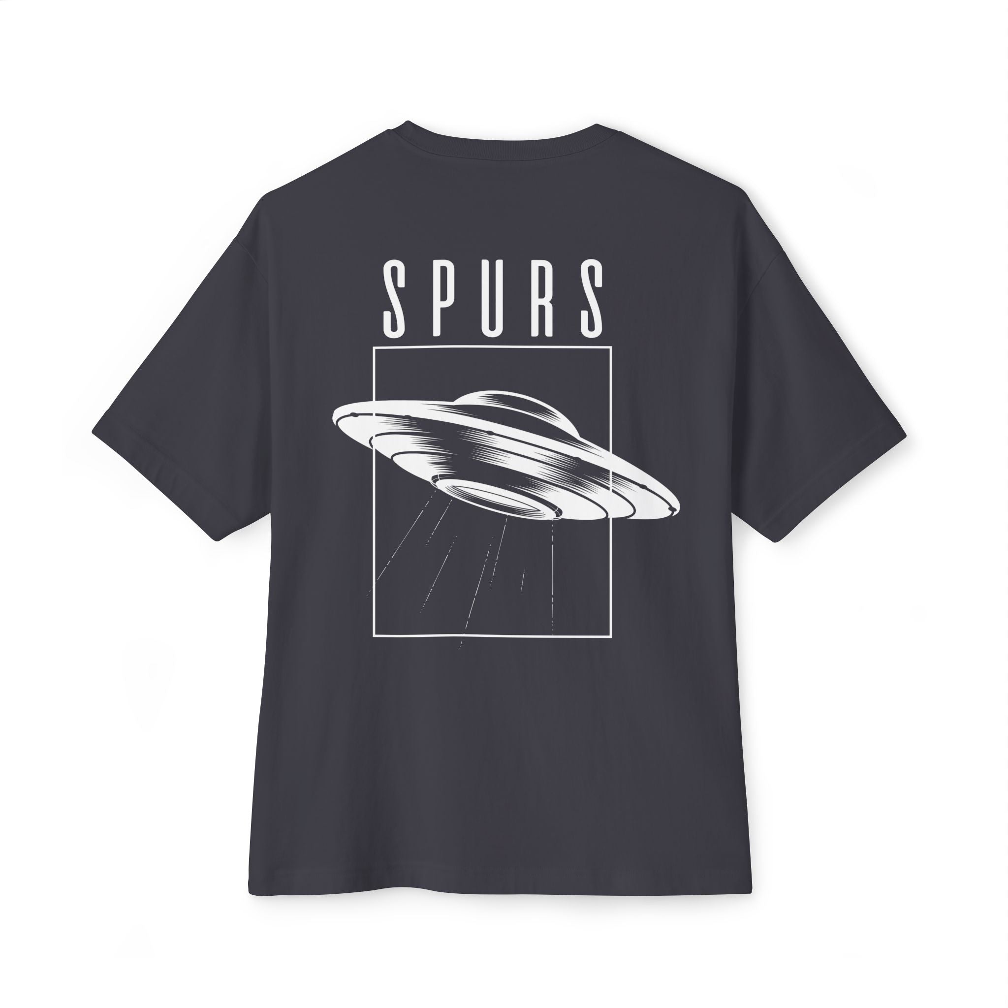 UFO Spurs Graphic Tee — Oversized Boxy Alien Sign T-Shirt