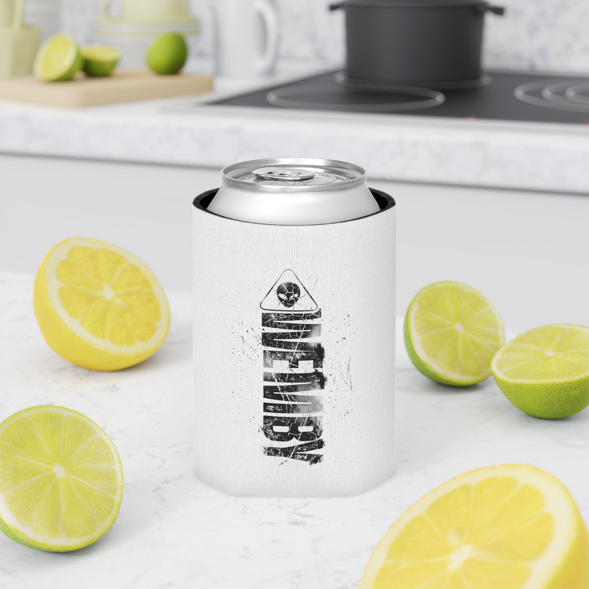 Can Cooler — Grunge “Go! Spurs! Go!” Skeleton Hands Beer Koozie
