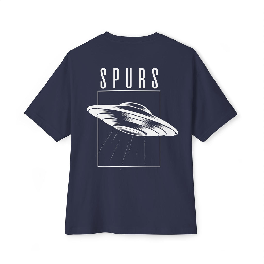 UFO Spurs Graphic Tee — Oversized Boxy Alien Sign T-Shirt