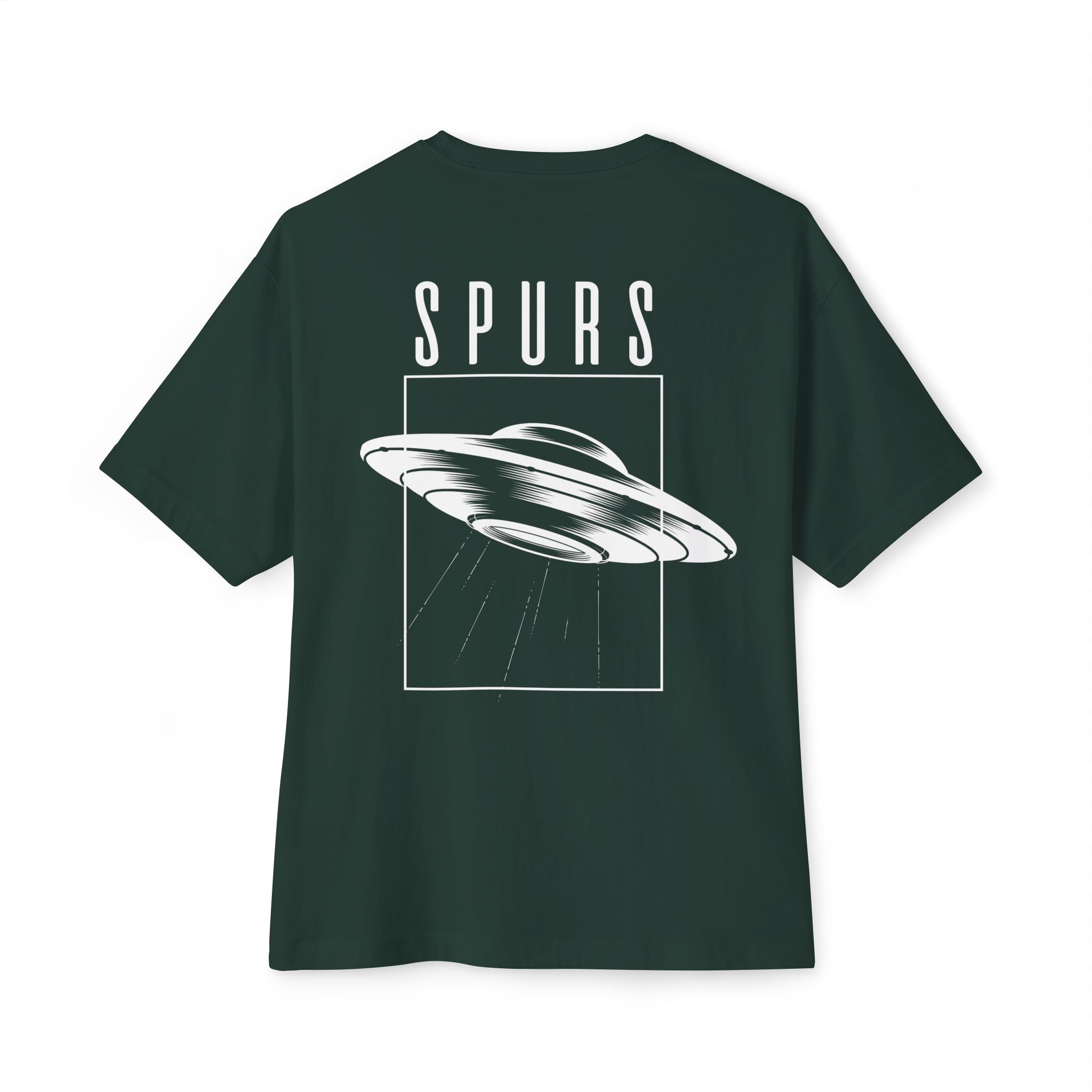 UFO Spurs Graphic Tee — Oversized Boxy Alien Sign T-Shirt