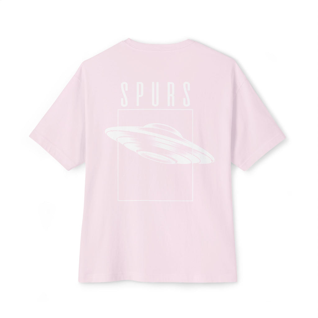 UFO Spurs Graphic Tee — Oversized Boxy Alien Sign T-Shirt
