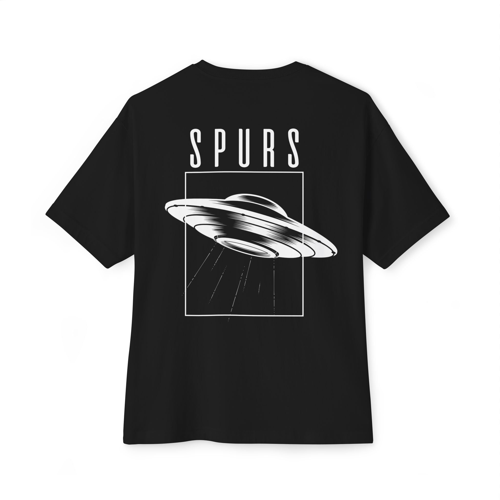 UFO Spurs Graphic Tee — Oversized Boxy Alien Sign T-Shirt